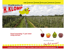 Tablet Screenshot of fruitkwekerijklomp.nl